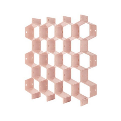 Szekrényelválasztók Műanyag válaszfal Méhsejt alakú fiókrendező 8db kisruházathoz és kozmetikai osztályozáshoz Clapdeszka