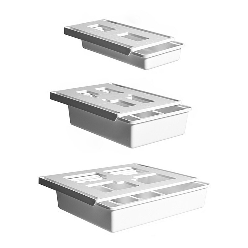 Samolepiaci organizér pod zásuvku stola, skrytý úložný box na make-up, školské písacie potreby, držiak na ceruzky