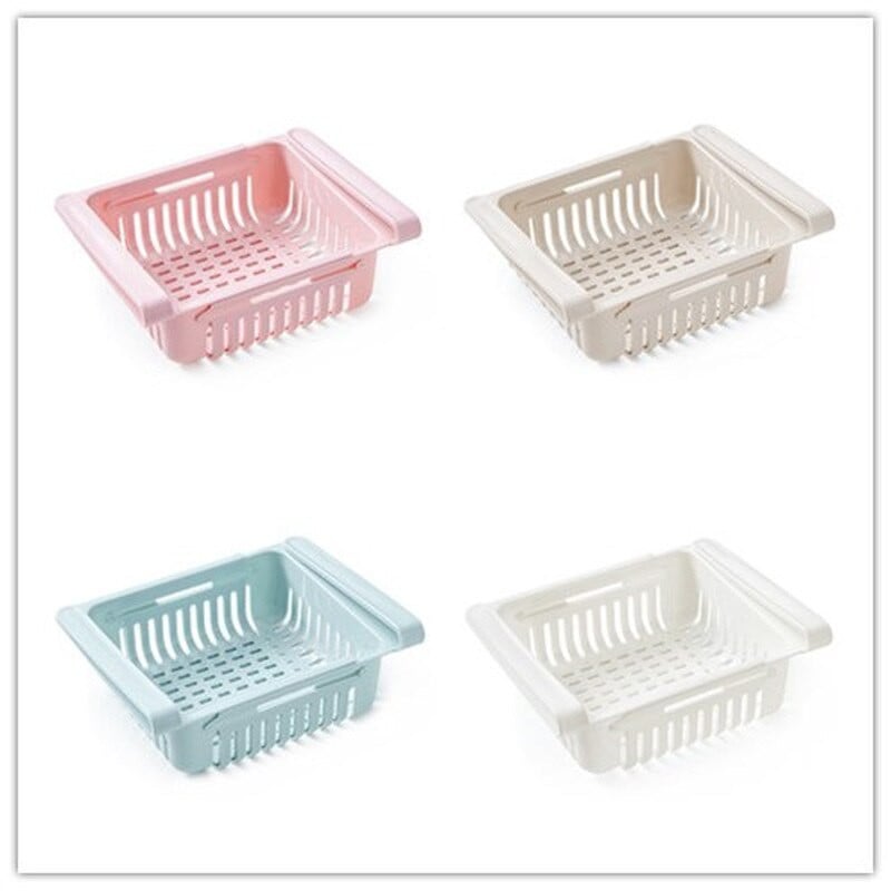 Výsuvný úložný priestor do chladničky, zásuvkový kôš na udržiavanie čerstvosti, úložný priestor na odtok, triediaci kôš na kuchynské potreby