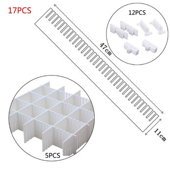 Разделители за чекмеджета, Органайзери за разделители за чекмеджета 5 БР. Направи си сам пластмасова решетка, регулируема 53CA