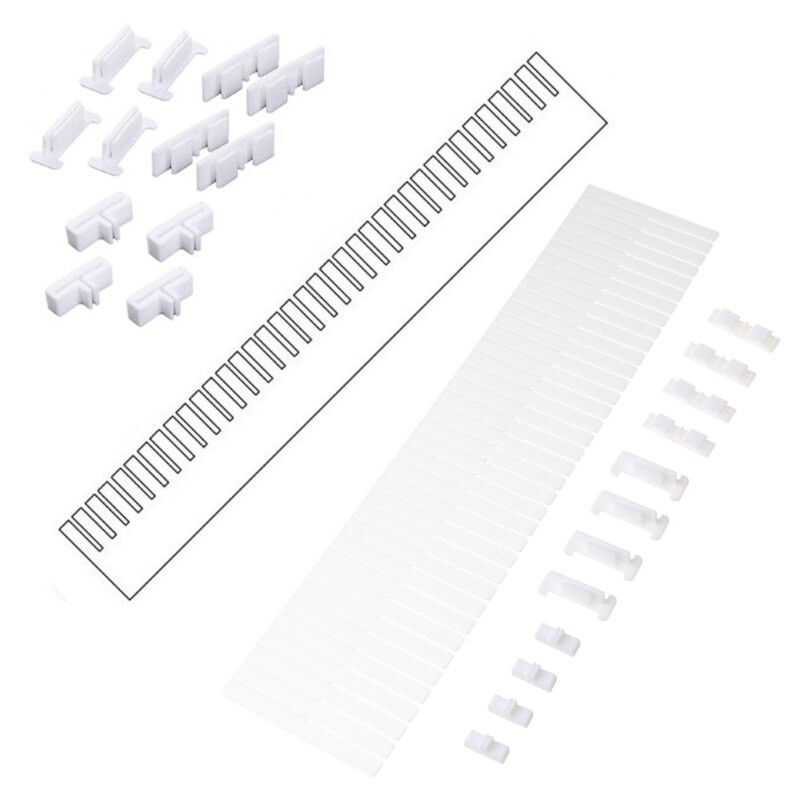 Despărțitoare de sertare, Organizatoare despărțitoare de sertare 5 buc. Grilă din plastic DIY reglabilă 53CA