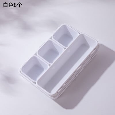 8 ks Zásuvkový úložný box Kombinovateľný organizér Priehradka na riad Kuchynská skrinka Šperky Kozmetika Stôl Zásuvkový organizér