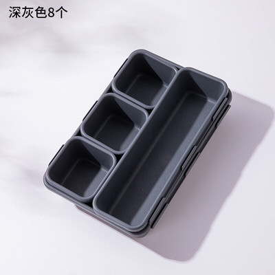 8 ks Zásuvkový úložný box Kombinovateľný organizér Priehradka na riad Kuchynská skrinka Šperky Kozmetika Stôl Zásuvkový organizér