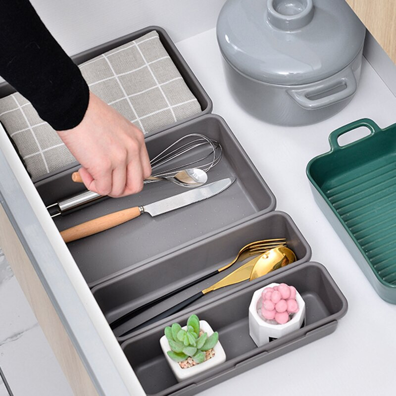 8 ks Zásuvkový úložný box Kombinovateľný organizér Priehradka na riad Kuchynská skrinka Šperky Kozmetika Stôl Zásuvkový organizér
