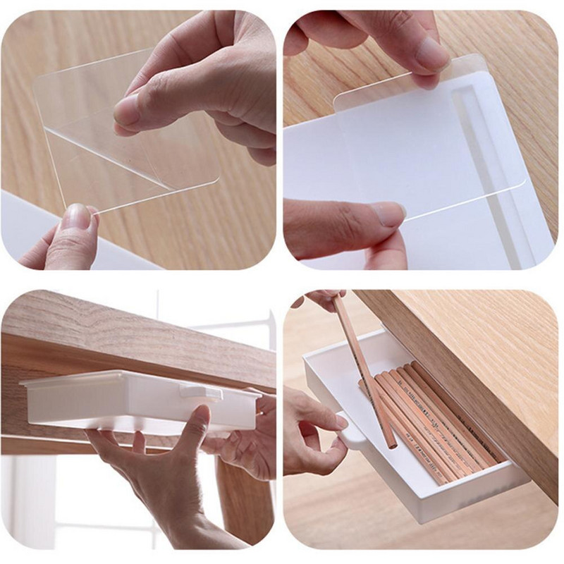 Ispod stola, samoljepljiva ladica za pohranu, ladica za olovke, daljinski upravljač, ključ, maska, skriveni organizator, kutija za pohranu, držač, kutija, ušteda prostora