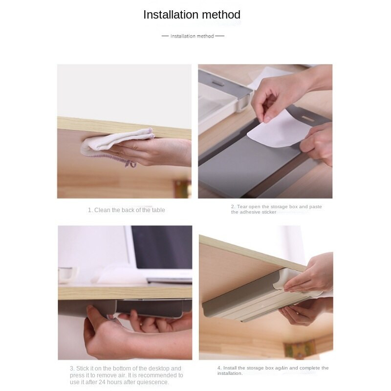 Kancelársky organizér pod zásuvku na stôl, úložný box, pastovitý typ zásuvky, Domáca kozmetika, kuchynské potreby, úložný priestor