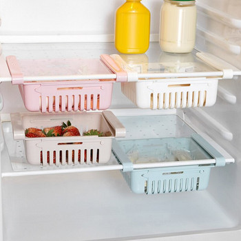 Πολυλειτουργική Κουζίνα Ψυγείο Αποθήκευση Καλάθι Ράφι Ψυγείο Καταψύκτη Στήριγμα ραφιού Πτυσσόμενο Πλαστικό Συρτάρι Organizer Εξοικονόμηση χώρου