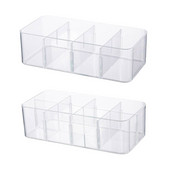 Cutie organizatoare pentru sertar acrilic transparent pentru lenjerie de corp 4/8 grile Compartiment împărțit Dulap de depozitare Raft stivuibil pentru șosete