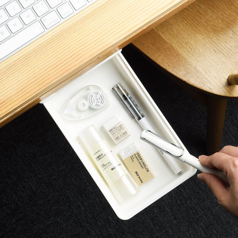 Skrytý úložný box na spodnú časť stola, samolepiaci pod zásuvku stola, organizér na úložný priestor, stojan, úložný box pod zásuvku