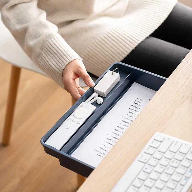 Lipni laikymo dėžė, vieta po stalo stalčiumi, paslėpta, tvarkyklė, rūšiavimo dėklas, stalo tvarkyklė