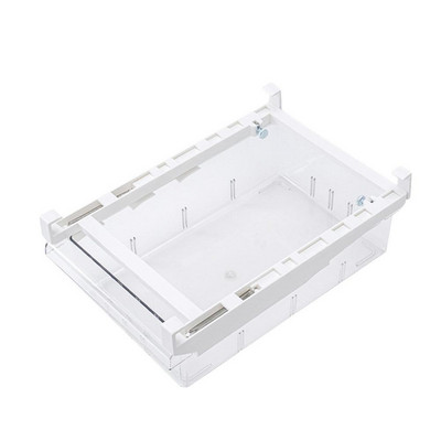 PET organizér na chladničku, priehľadný úložný box na chladničku, kuchynský úložný box na ovocie a potraviny, nastaviteľný do špajze s mrazničkou