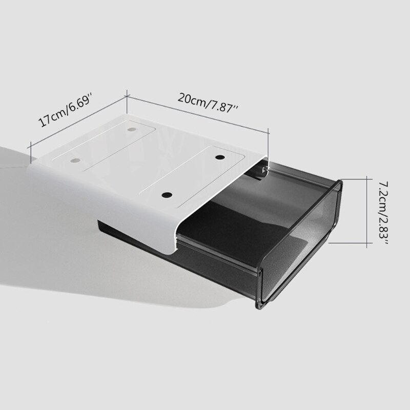 Samolepiaci organizér zásuviek s posuvným vekom, úložný priestor, držiak kontajnera