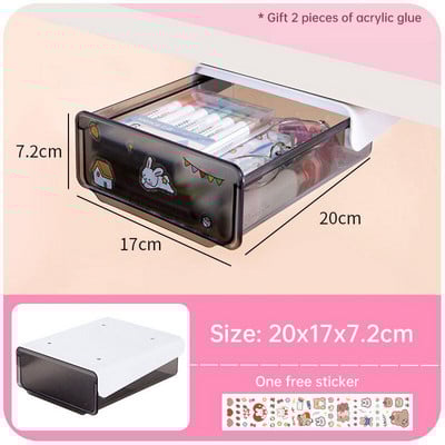 Ladica ispod stola Slatka organizatorska radna stanica Čarobni stol Nevidljiva polica ispod stola Naljepnica Ladica za pohranu uredskog materijala