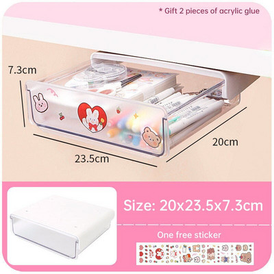 Ladica ispod stola Slatka organizatorska radna stanica Čarobni stol Nevidljiva polica ispod stola Naljepnica Ladica za pohranu uredskog materijala