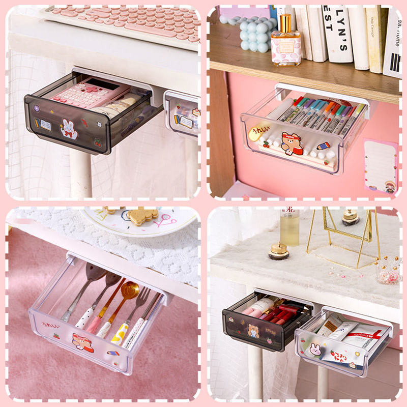 Ladica ispod stola Slatka organizatorska radna stanica Čarobni stol Nevidljiva polica ispod stola Naljepnica Ladica za pohranu uredskog materijala