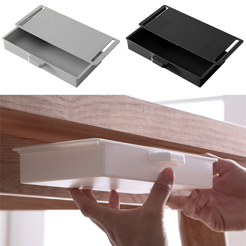 1x Samolepiaci pod stôl Zásuvkový zásobník na ceruzky Úložný box na líčenie Šperky Organizér na papiernictvo Zásuvky Organizér na stôl