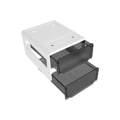 Organizator de sertar sub birou cu 2 straturi Sertar de depozitare autoadeziv ascuns sub masă Cutie de papetărie pentru birou/sala de clasă/casă