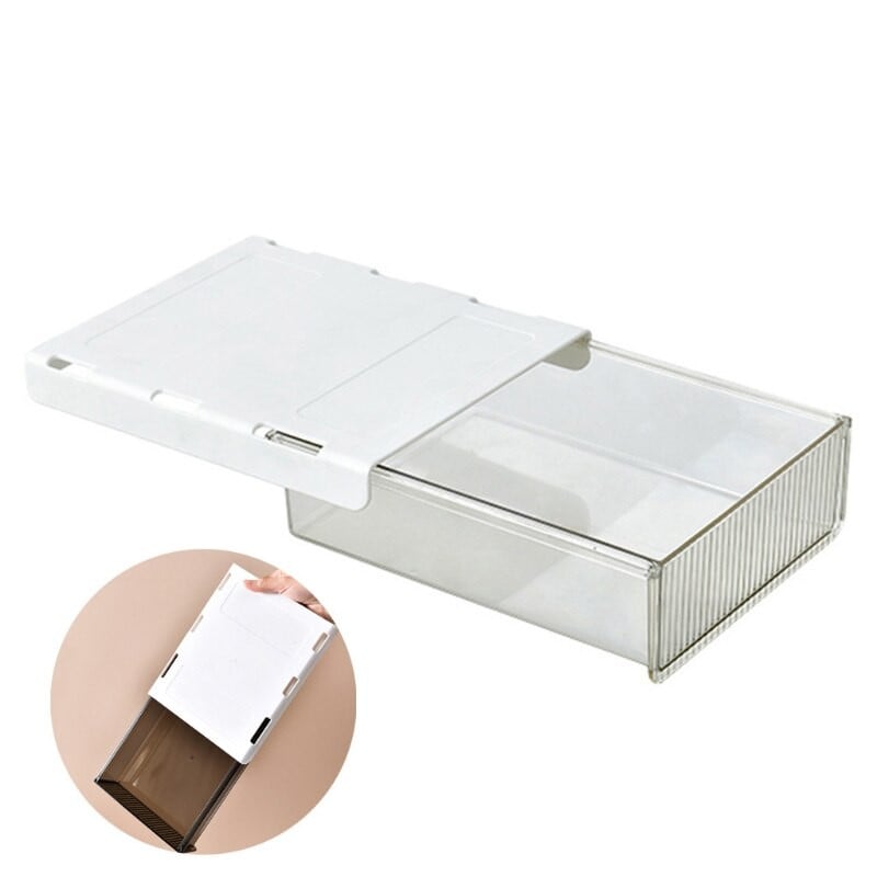 Sub sertar de masă Cutie de depozitare ascunsă Suport autoadeziv pentru pix Suport tavă pentru creion Birou Acasa Birou Papetarie Organizator articole diverse