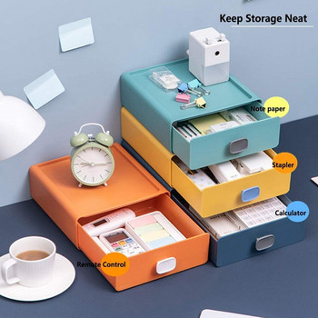 Στοιβαζόμενο κουτί αποθήκευσης συρταριού Desktop Organizer πολλαπλών λειτουργιών Πλαστικά δοχεία αποθήκευσης για οικιακό γραφείο