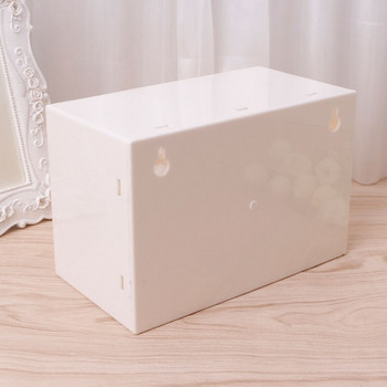 Пластмасова кутия за съхранение с 9 чекмеджета Настолни разни предмети Козметика Органайзер за бижута Шкаф Домашни орнаменти с дупка Стенен държач