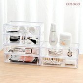 Úložný box na stôl, priehľadný organizér so zásuvkami, stohovateľný, šetriaci priestor, kontajner na DIY nástroje, kancelárske potreby, šperky, make-up