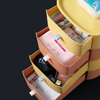 Συρταριέρα γραφείου για χαρτικά καλλυντικά Ράφια Κουτί αποθήκευσης Ντουλάπα μακιγιάζ κουζίνας Πλαστικό ντουλάπι Ράφι Θήκη