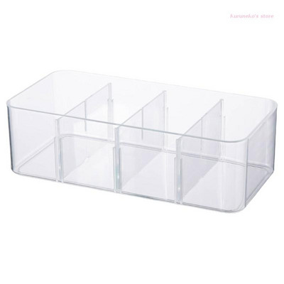 Priehľadná akrylová organizér na spodnú bielizeň, zásuvka, mriežka, priehradka 4/8, rozdelená, úložný priestor do skrine, stohovateľná polica na ponožky