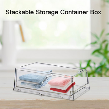 Подреждащи се кошчета за съхранение Прозрачна контейнерна кутия с издърпващо се чекмедже Подреждане на прозрачни чекмеджета Кошчета за спалня или антре