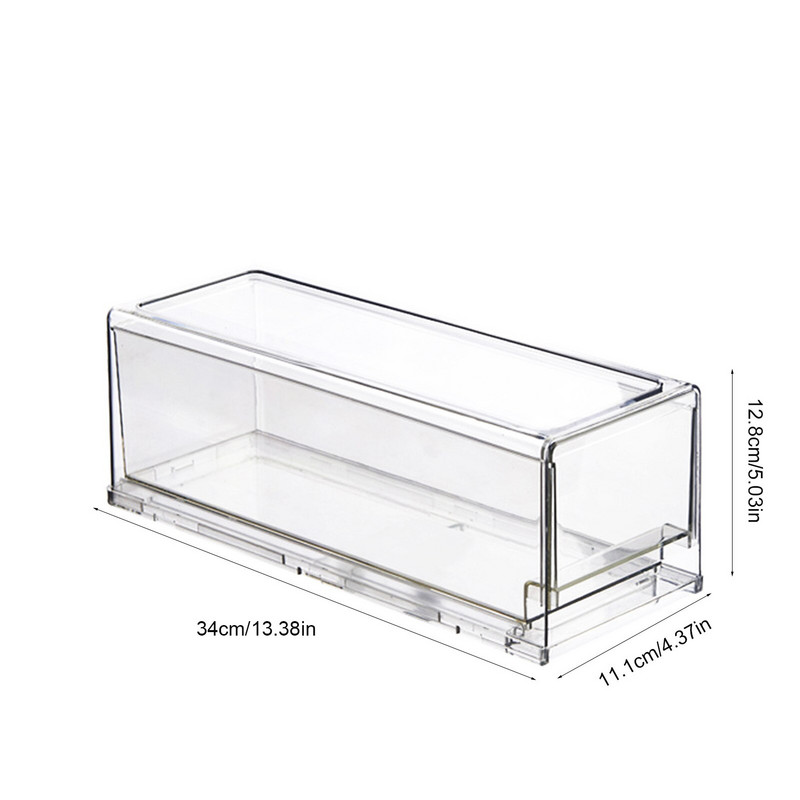 Stohovateľné úložné koše Priehľadná kontajnerová krabica s výsuvnou zásuvkou Stohovateľné priehľadné zásuvkové koše do spálne alebo predsiene