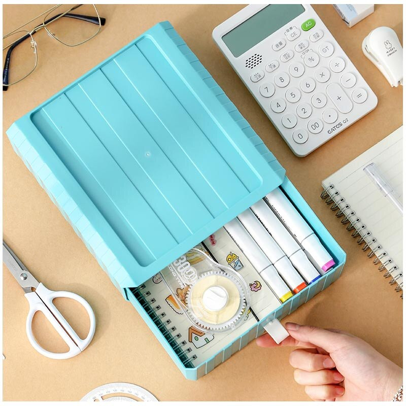 Desktop Organizer Συρτάρι αποθήκευσης Κουτί μακιγιάζ Στοιβαζόμενο δοχείο κοσμήματος Δοχείο μάσκας μεγάλης χωρητικότητας Γραφείο αποθήκευσης θήκης φαρμάκων