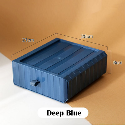 Desktop Organizer Συρτάρι αποθήκευσης Κουτί μακιγιάζ Στοιβαζόμενο δοχείο κοσμήματος Δοχείο μάσκας μεγάλης χωρητικότητας Γραφείο αποθήκευσης θήκης φαρμάκων