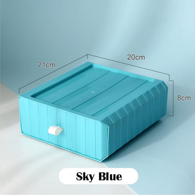 Desktop Organizer Συρτάρι αποθήκευσης Κουτί μακιγιάζ Στοιβαζόμενο δοχείο κοσμήματος Δοχείο μάσκας μεγάλης χωρητικότητας Γραφείο αποθήκευσης θήκης φαρμάκων