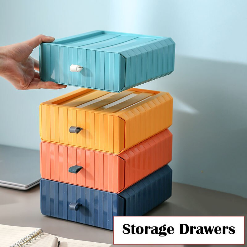 Desktop Organizer Συρτάρι αποθήκευσης Κουτί μακιγιάζ Στοιβαζόμενο δοχείο κοσμήματος Δοχείο μάσκας μεγάλης χωρητικότητας Γραφείο αποθήκευσης θήκης φαρμάκων