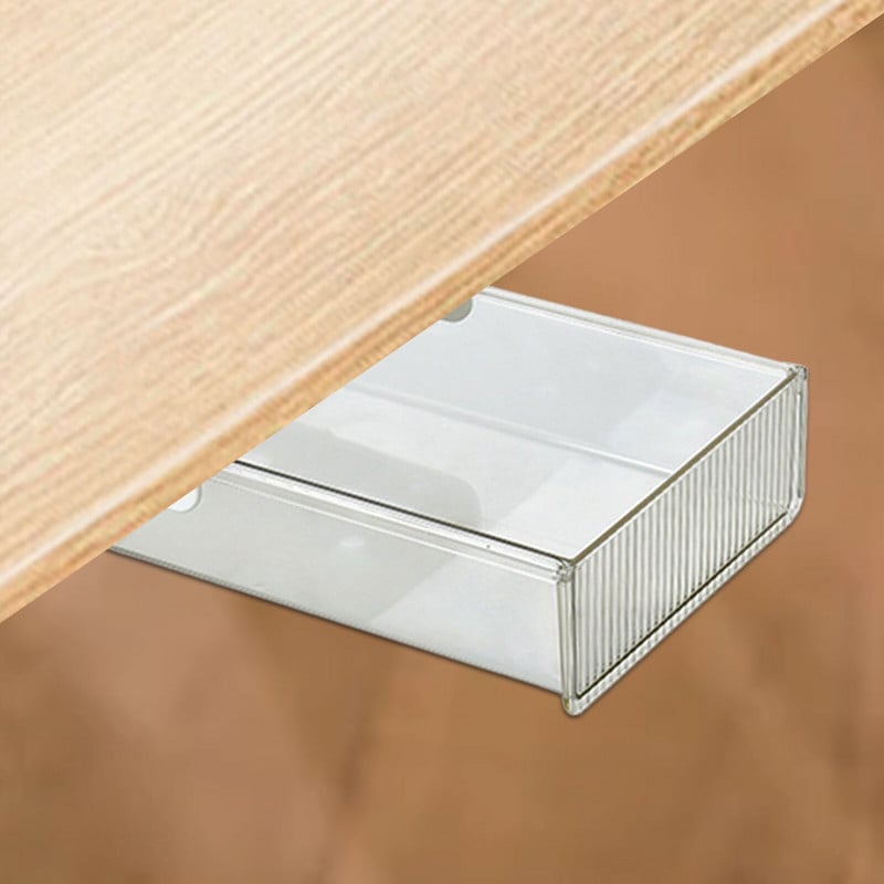Výsuvný organizér pod zásuvku stola, samolepiaci posuvný držiak organizéra na upevnenie na stôl