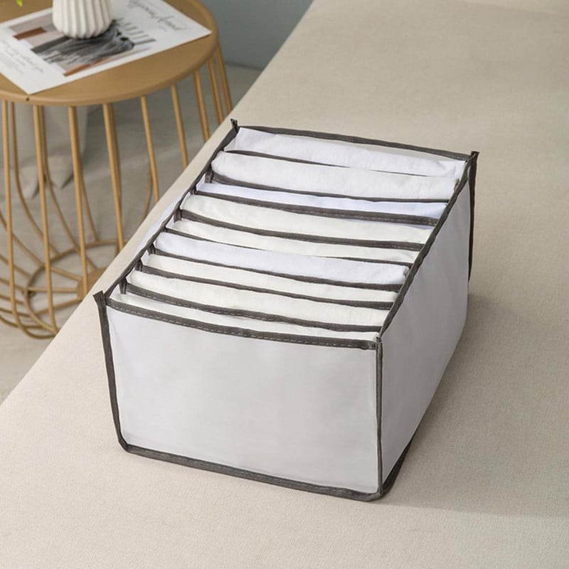 Organizér na oblečenie do šatníka, úložný box na džínsy, skladaný sieťovaný oddeľovací box, umývateľný organizér na oblečenie, zásuvka na oblečenie