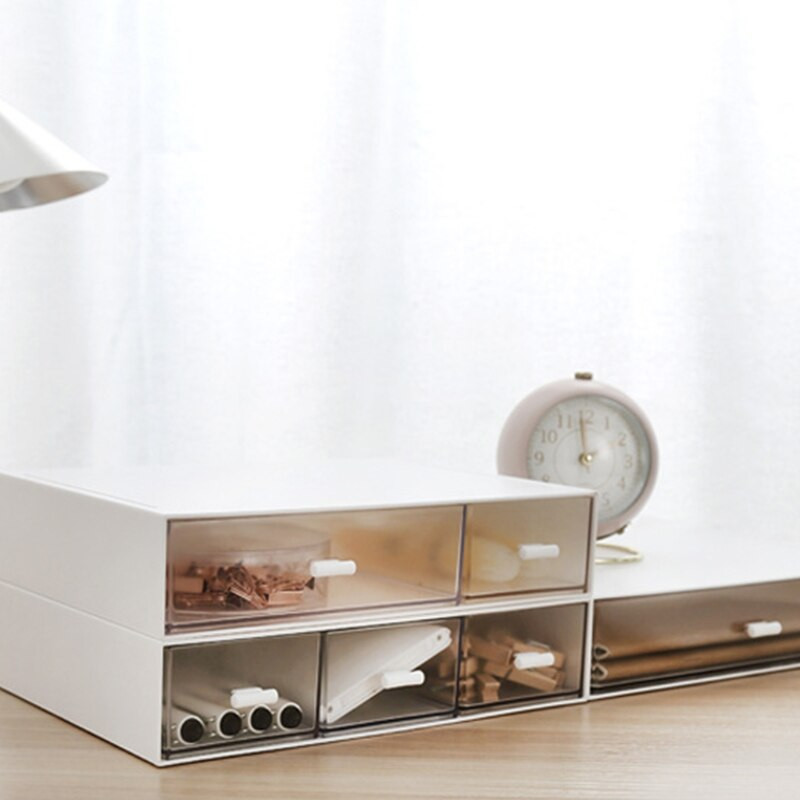 68UE Organizér na stôl so zásuvkami Úložný box na notebooky, zošity, ceruzky a kancelárske potreby v domácnosti alebo...