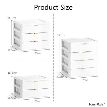 68UE 2/3/4 Layers Desktop Drawer Storage Box Μίνι καλλυντικό μακιγιάζ Οργάνωση δοχείο Πλαστική κοσμηματοθήκη Sundries Organizer