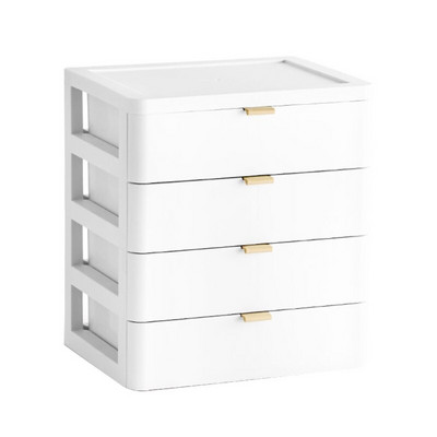 68UE 2/3/4 vrstvy Stolná zásuvková úložná skrinka Mini kozmetická organizér na make-up Plastové púzdro na šperky Organizér na drobnosti