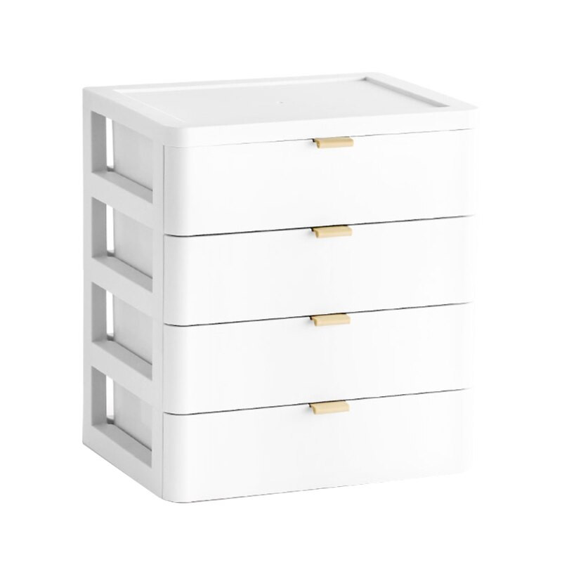 68UE 2/3/4 vrstvy Stolná zásuvková úložná skrinka Mini kozmetická organizér na make-up Plastové púzdro na šperky Organizér na drobnosti