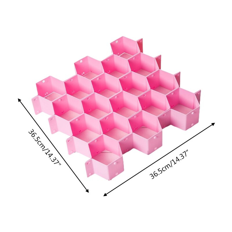 Plastový organizér na zásuvky s voštinovým vzorom, mriežková priečka, skriňa, oddeľovač dosiek, triediace úložné boxy na opasok