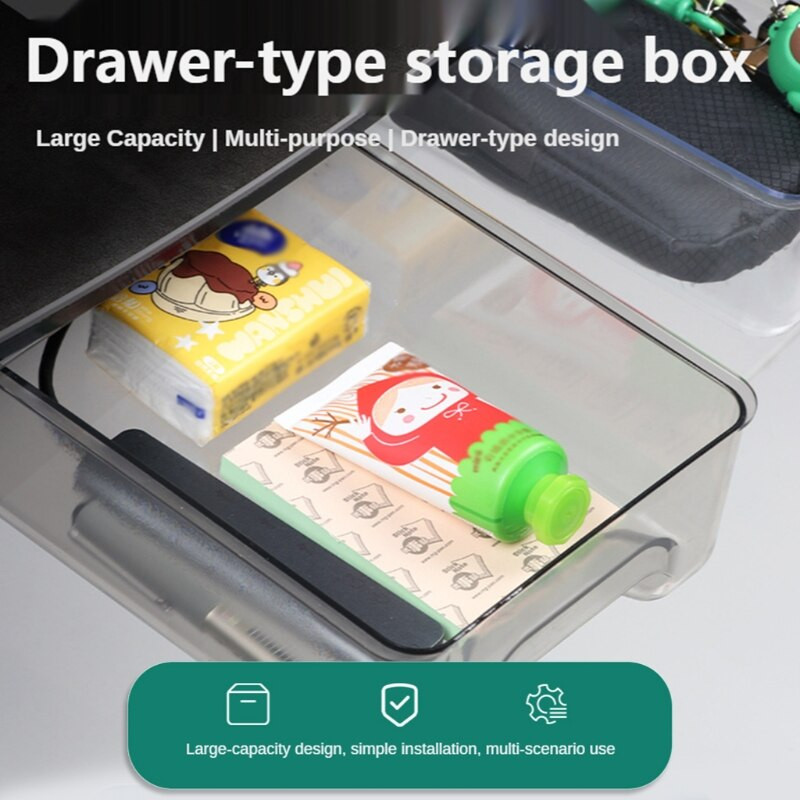 Ladica stola Ispod ladice stola Kutija za pohranu za uredsku spavaću sobu Skrivena mala ladica stola Samoljepljive ladice stola za šminkanje