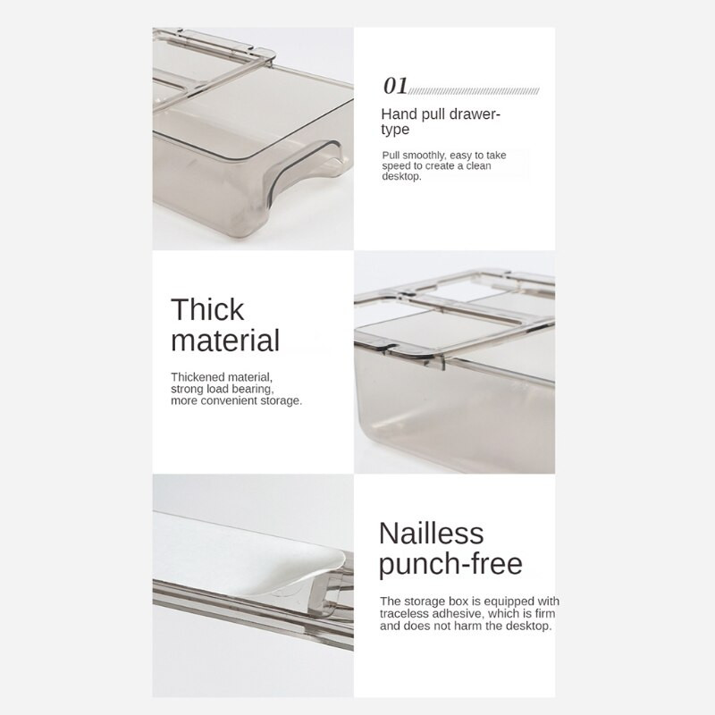 Ladica stola Ispod ladice stola Kutija za pohranu za uredsku spavaću sobu Ladice stola za šminkanje