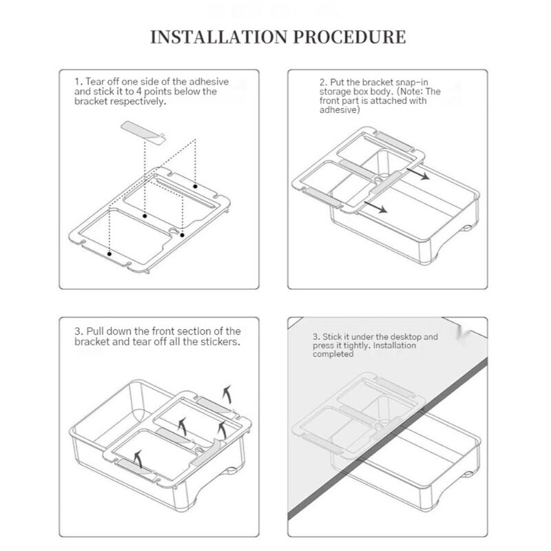 Ladica stola Ispod ladice stola Kutija za pohranu za uredsku spavaću sobu Ladice stola za šminkanje