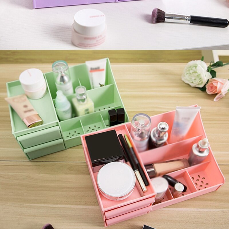 Desktop Cosmetic Storage Box Multi Grid Display Stovas Makiažo organizatorius darbalaukis 94PF