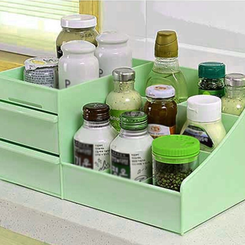 Desktop Cosmetic Storage Box Multi Grid Display Stovas Makiažo organizatorius darbalaukis 94PF
