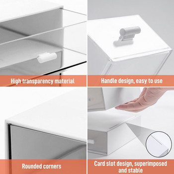 Συρτάρι Επιτραπέζια καλλυντικά Κουτιά αποθήκευσης Διακόσμηση 1/2/3 Grids Durable PE Creative ABS Organizer