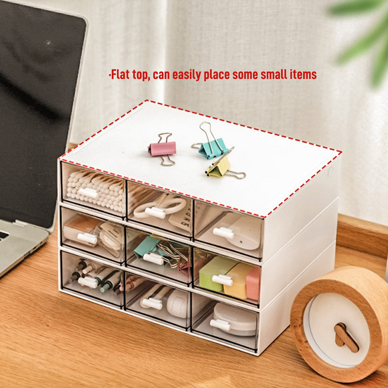 Sertar Desktop Cutii de depozitare cosmetice Decorare 1/2/3 Grile Durabil PE Organizator creativ ABS