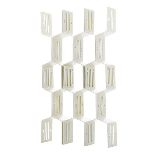 12 ks plastových zásuviek, deliaca priečka do domácnosti, kombinovaná triediaca mriežková doska na ponožky, klasifikačná deliaca priečka, skladacia