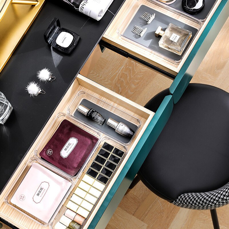 Organizatoare de sertare pentru birou de bucătărie Cutie de depozitare versatilă din plastic Despărțitoare de depozitare pentru birou Veselă Furculiță Cuțit Bețișoare Tăvi