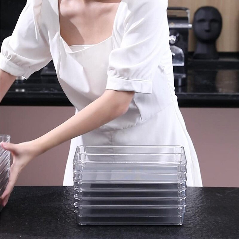 Organizatoare de sertare pentru birou de bucătărie Cutie de depozitare versatilă din plastic Despărțitoare de depozitare pentru birou Veselă Furculiță Cuțit Bețișoare Tăvi